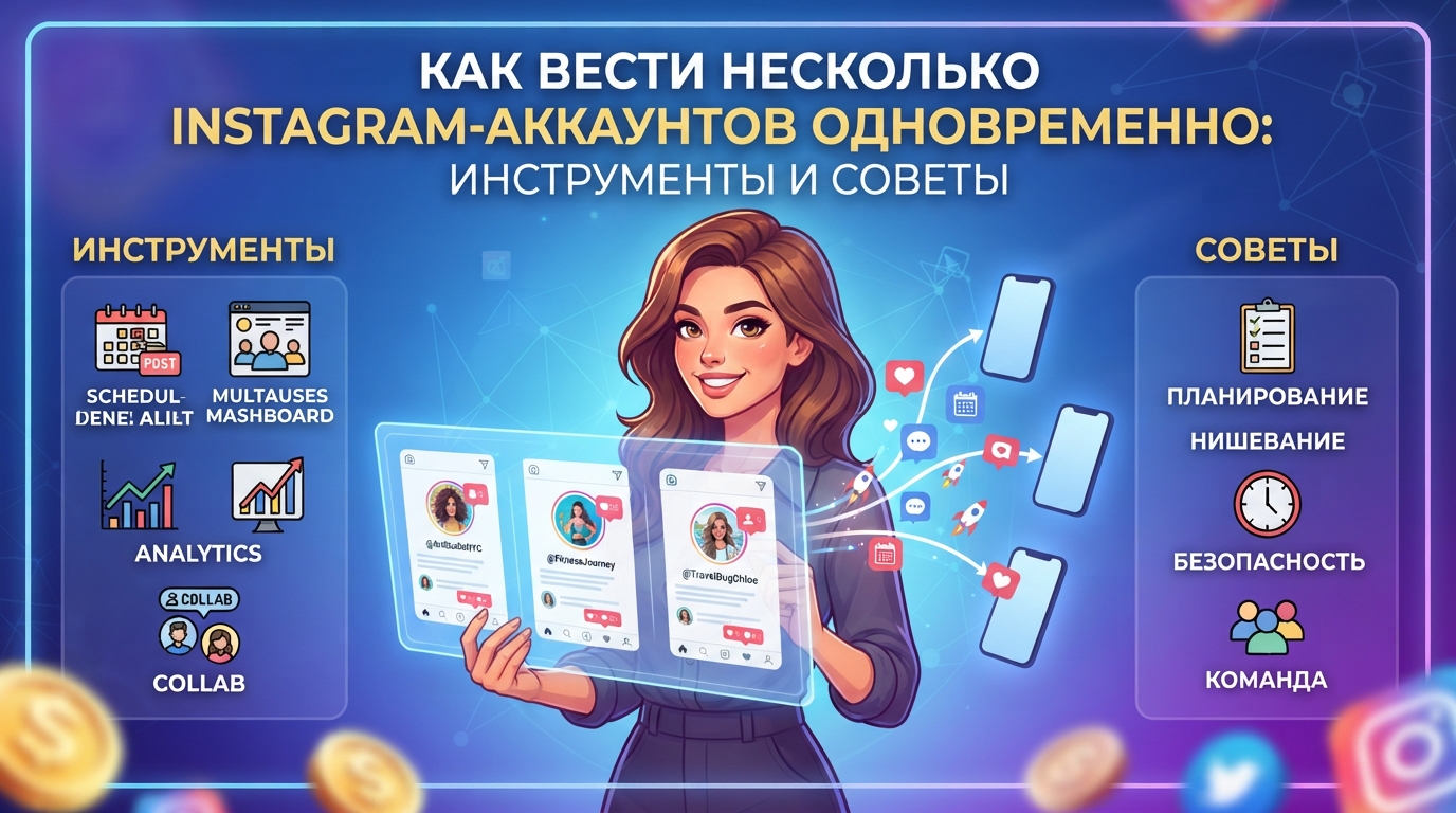 Как вести несколько Instagram-аккаунтов одновременно: инструменты и советы